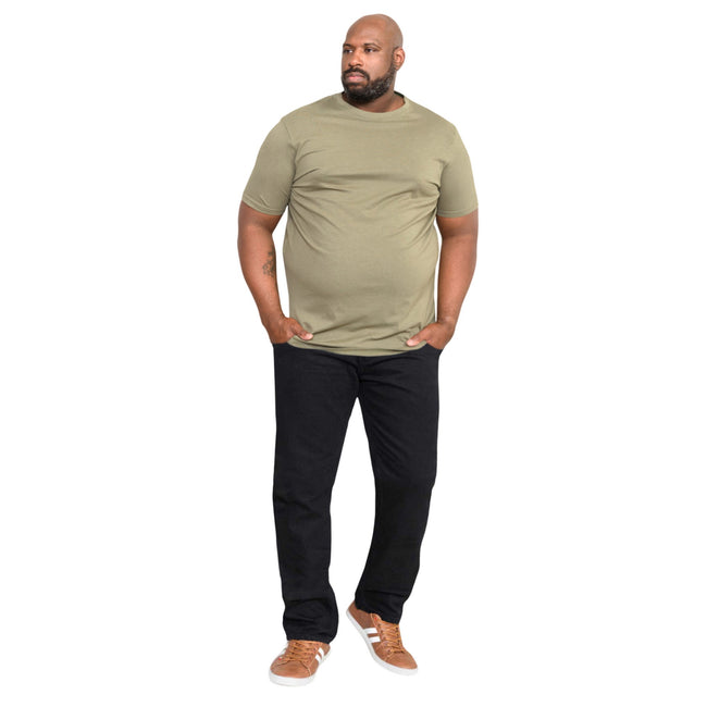 Black - Side - Duke Mens D555 Rockford Comfort Kingsize Jeans