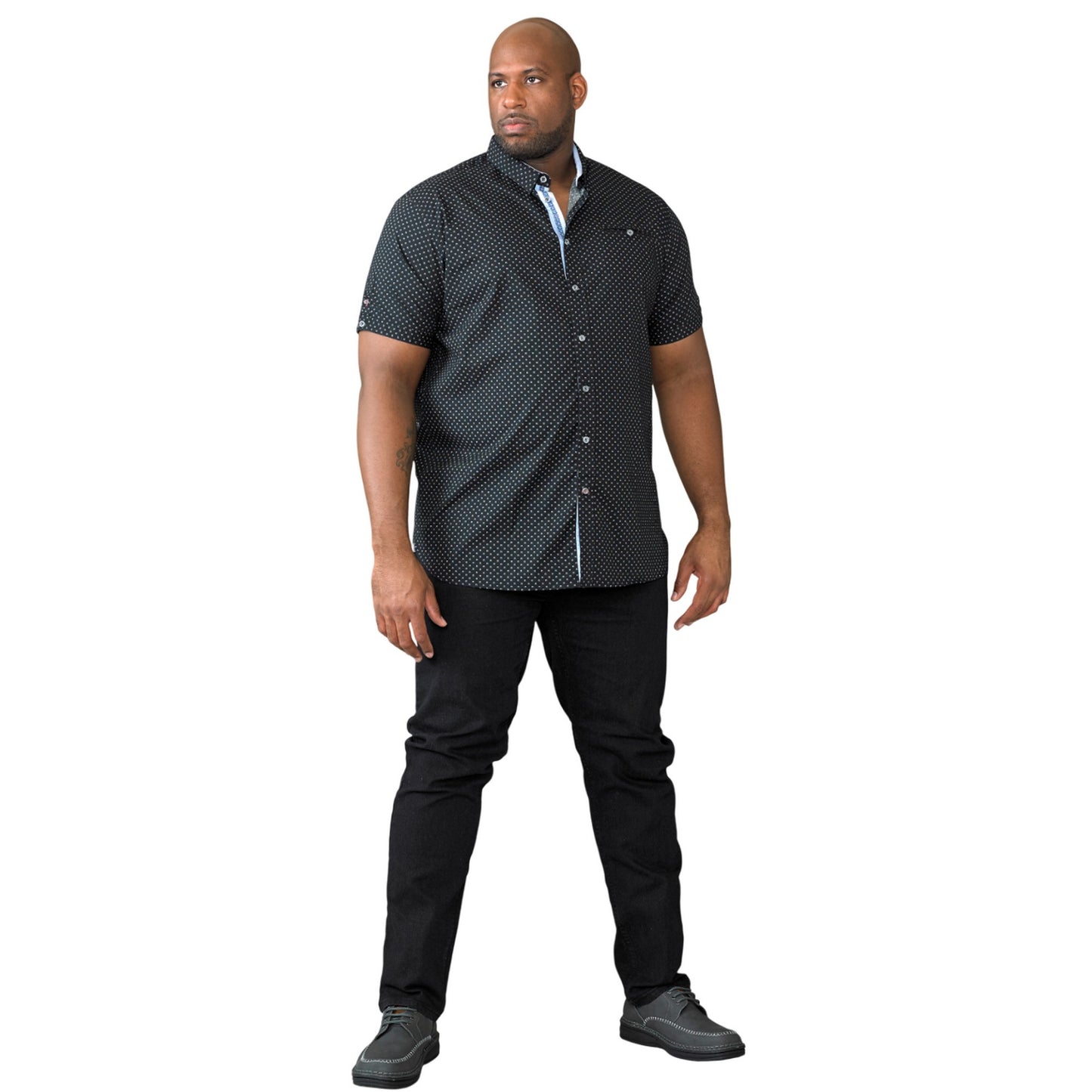 Black - Side - Duke Mens D555 Rockford Carlos Stretch Jeans