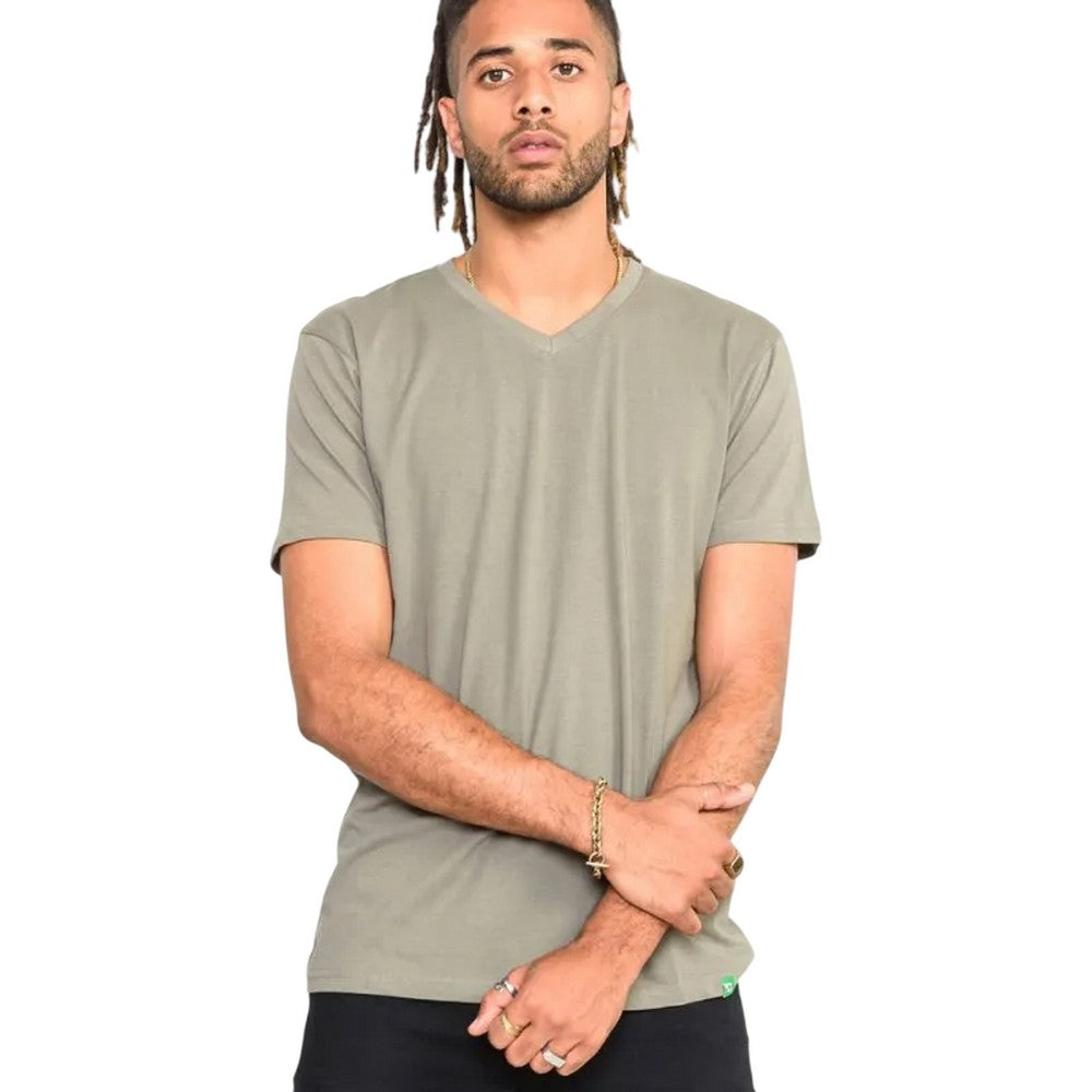 Khaki - Side - Duke Mens D555 Signature T-Shirt