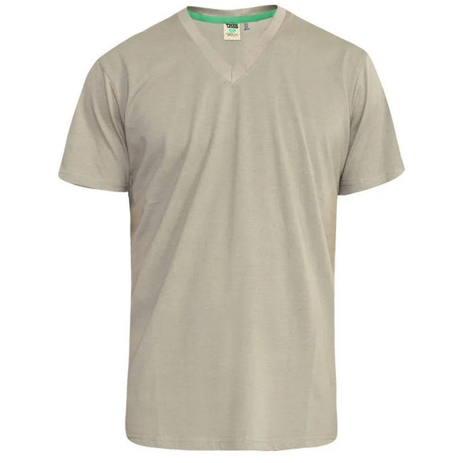 Khaki - Front - Duke Mens D555 Signature T-Shirt
