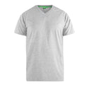 Grey Melange - Front - D555 Mens Signature-1 V-Neck T-Shirt