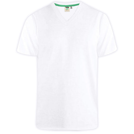 White - Front - Duke Mens D555 Signature T-Shirt