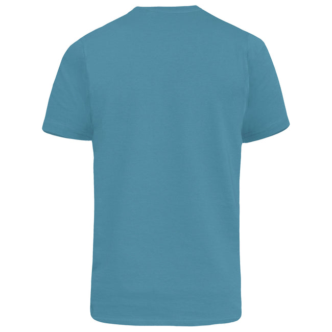 Teal - Back - Duke Mens D555 Signature 2 V Neck T-Shirt
