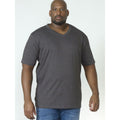 Charcoal Melange - Back - D555 Mens Signature-2 V-Neck T-Shirt