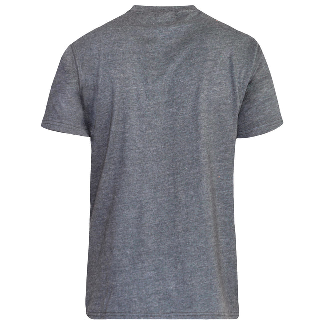 Charcoal Melange - Back - Duke Mens D555 Signature 2 V Neck T-Shirt
