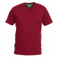Red - Front - D555 Mens Signature-2 V-Neck T-Shirt