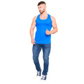 Blue - Side - Duke Mens D555 Fabio Tank Top