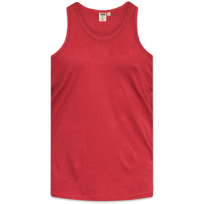 Red - Front - Duke Mens D555 Fabio Tank Top