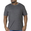 Charcoal Melange - Side - D555 Mens Flyers-2 Kingsize Crew Neck T-Shirt