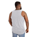 Grey Melange - Back - D555 Mens Fabio-1 Kingsize Muscle Vest