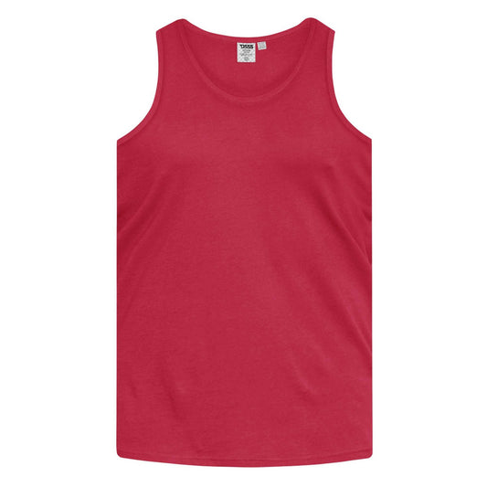 Red - Front - Duke Mens D555 Fabio 2 Kingsize Tank Top