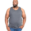 Charcoal Melange - Side - Duke Mens D555 Fabio 2 Kingsize Tank Top