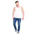 White - Side - Duke Mens D555 Fabio Tank Top