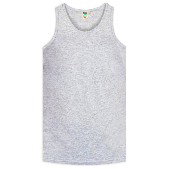 Grey Melange - Front - Duke Mens D555 Fabio Tank Top