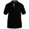 Black - Front - D555 Mens Grant Chest Pocket Pique Polo Shirt