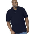Navy - Back - D555 Mens Grant Chest Pocket Pique Polo Shirt