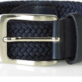 Navy - Back - Duke Mens Dani Stretch Braided Belt