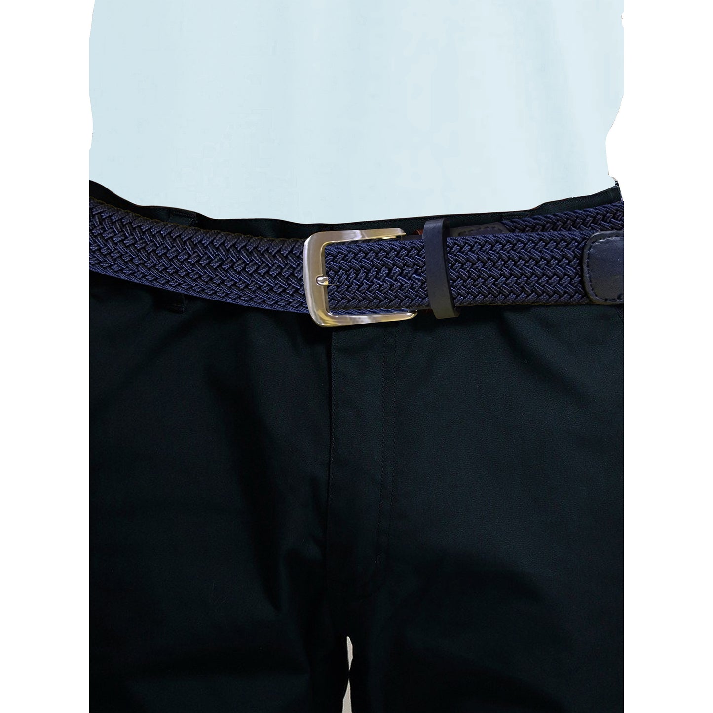 Navy - Lifestyle - D555 Mens Dani Stretch Braided Belt