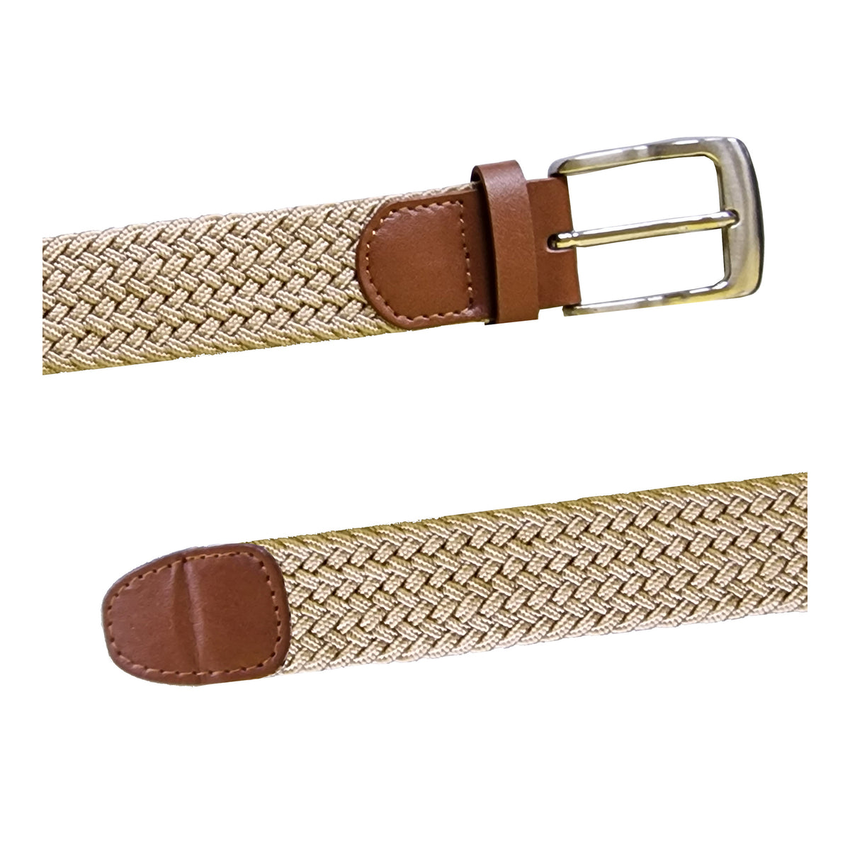 Stone - Side - Duke D555 Frank Braided Stretch Belt