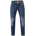 Dark Blue - Front - D555 Mens Ambrose King Size Tapered Fit Stretch Jeans