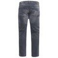 Grey Stonewash - Back - Duke Mens D555 Benson Stretch Tapered Kingsize Jeans