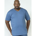 Teal - Back - D555 Mens Signature 2 King Size Cotton V Neck T-Shirt