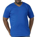 Blue - Back - D555 Mens Signature 2 King Size Cotton V Neck T-Shirt