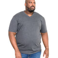 Charcoal Melange - Side - Duke Mens D555 Signature Kingsize T-Shirt