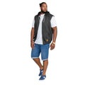 Charcoal Melange - Side - Duke Mens D555 Blake Kingsize Sleeveless Full Zip Hoodie
