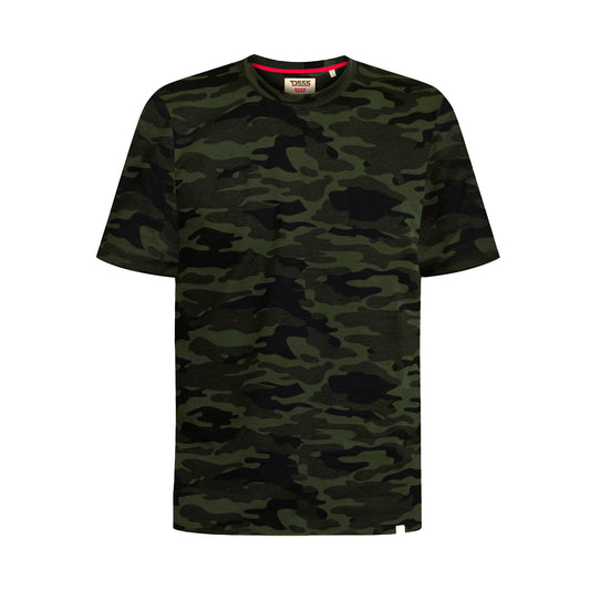 Jungle - Front - Duke Mens D555 Gaston Camouflage Kingsize T-Shirt