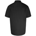 Black - Back - Duke Mens D555 Aeron Easy-Iron Kingsize Short-Sleeved Shirt