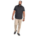 Black - Side - Duke Mens D555 Aeron Easy-Iron Kingsize Short-Sleeved Shirt