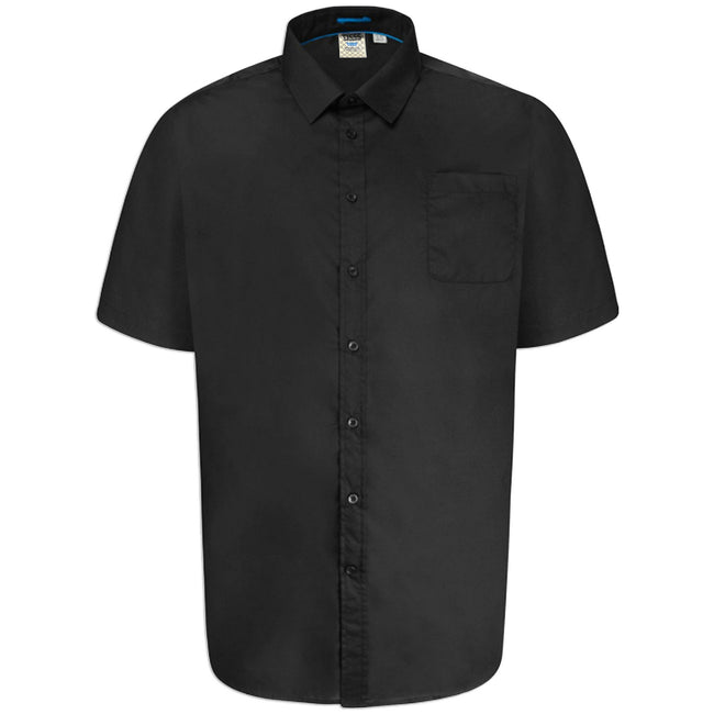Black - Front - Duke Mens D555 Aeron Easy-Iron Kingsize Short-Sleeved Shirt