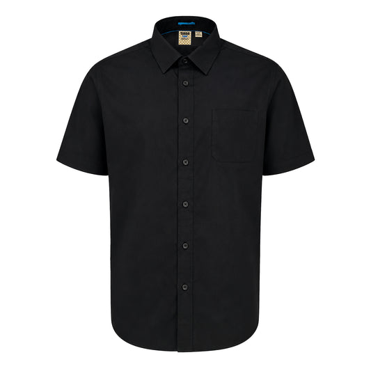Black - Front - Duke Mens D555 Aeron Easy-Iron Kingsize Short-Sleeved Shirt
