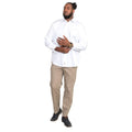 White - Side - Duke Mens D555 Aiden Easy-Iron Kingsize Shirt