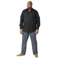 Black - Side - Duke Mens D555 Corbin Kingsize Long-Sleeved Shirt