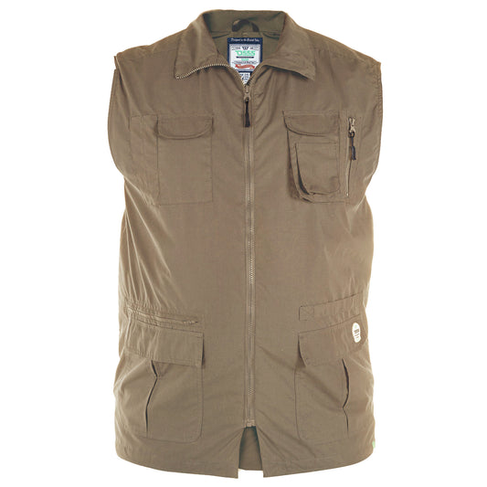 Walnut - Front - Duke Mens D555 Enzo Multi Pocket Kingsize Hunting Waistcoat