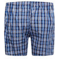 Navy Blue-Red - Side - Duke Mens D555 Plaid Woven Kingsize Boxer Shorts (Pack of 2)