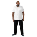 White - Side - Duke Mens D555 Delmar Kingsize Short-Sleeved Shirt
