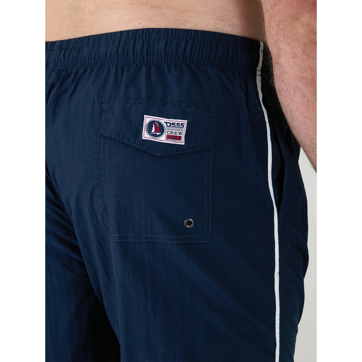 Navy - Close up - Duke Mens D555 Yarrow Swim Shorts