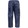 Navy - Back - Duke Mens D555 Elba Packaway Kingsize Over Trousers