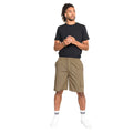 Sand - Side - Duke Mens D555 Nick Elasticated Waist Cargo Shorts