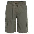 Khaki - Front - Duke Mens D555 Nick Elasticated Waist Cargo Shorts
