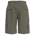 Khaki - Back - Duke Mens D555 Nick Elasticated Waist Cargo Shorts