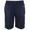 Navy - Back - Duke Mens D555 Nick Elasticated Waist Cargo Shorts