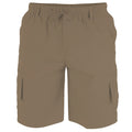 Sand - Front - Duke Mens D555 Nick Elasticated Waist Cargo Shorts