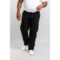 Black - Lifestyle - D555 Mens Robert Peached And Washed Cotton Cargo Trousers