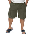 Khaki - Side - Duke Mens D555 Nick Kingsize Cargo Shorts