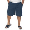 Navy - Side - Duke Mens D555 Nick Kingsize Cargo Shorts
