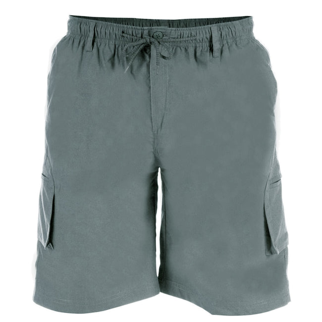 Grey - Front - Duke Mens D555 Nick Kingsize Cargo Shorts
